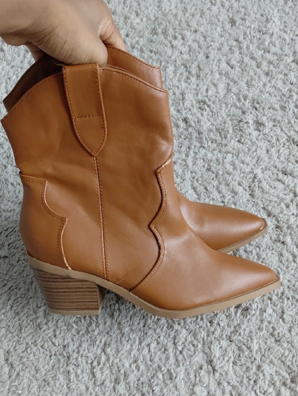 BamBoo Brown Ankle Boots - Picture 2 of 5